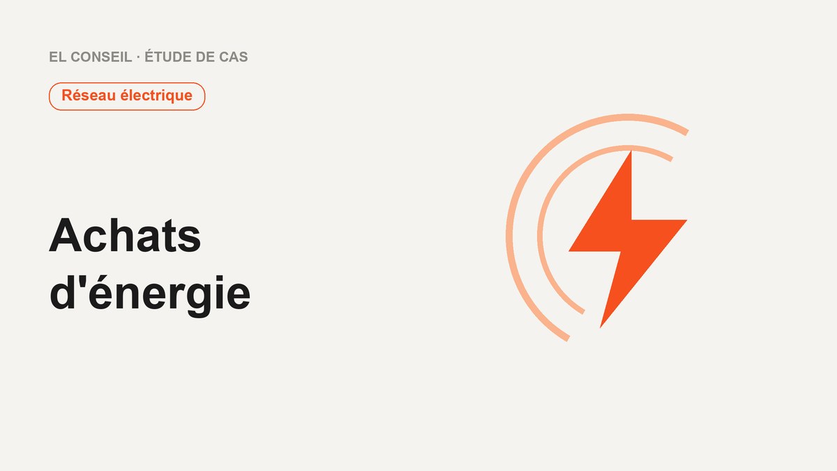 Application d'optimisation des achats d'énergie